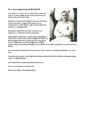 A preview of a PDF biography for Royal, Jack Douglas